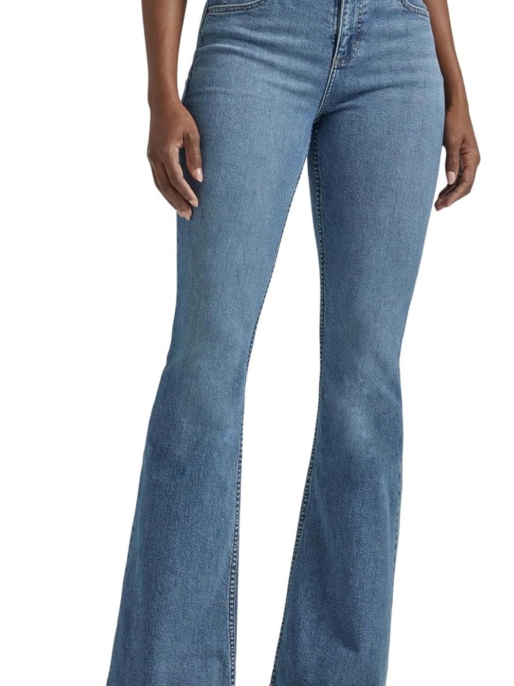 Lee Women's High-Rise Flare Jeans - Medium Blue new without tags